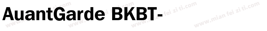 AuantGarde BKBT字体转换